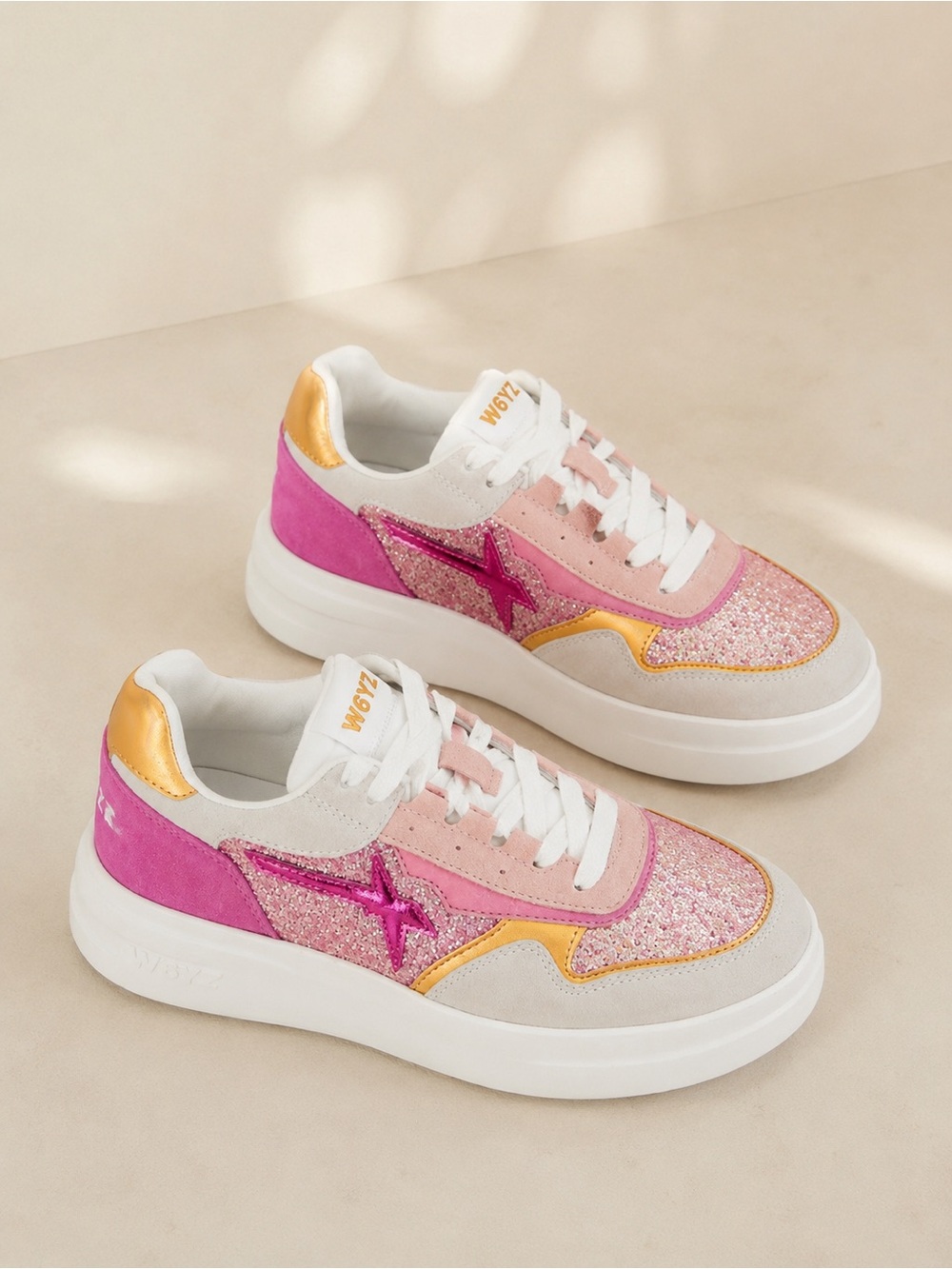 W6YZ Multicolor Suede Low Top Lace Up Sneakers Women’s EU 38 US 6.5 No Box
